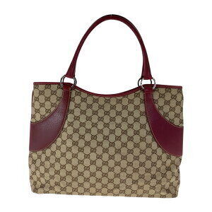 Gucci tote GG shoulder red Tan Beige bag canvas